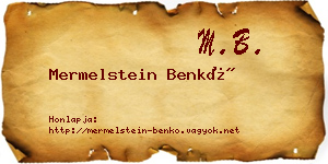 Mermelstein Benkő névjegykártya